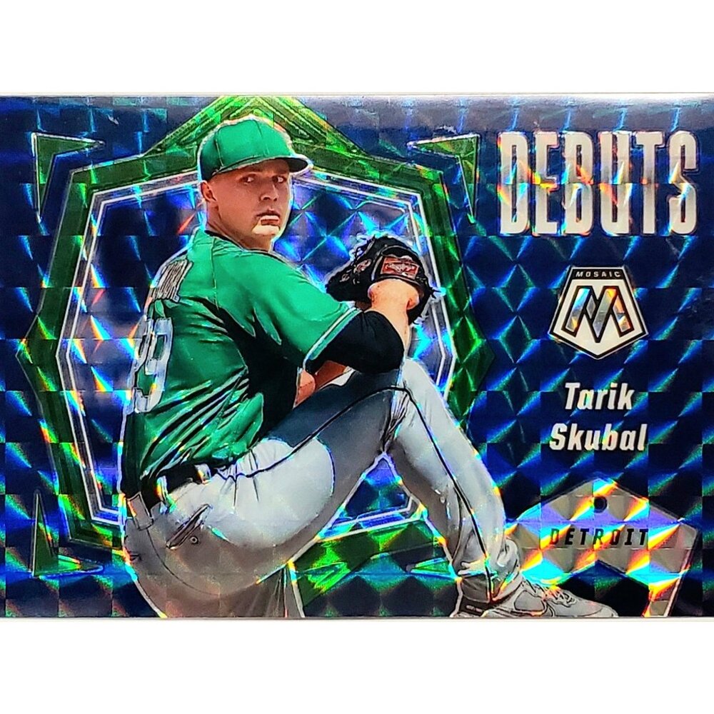 TARIK SKUBAL ROOKIE GREEN MOSAIC PRIZM "DEBUTS" 2021 PANINI MOSAIC #PD-12 TIGERS